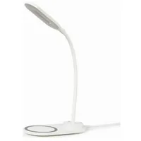 Galda lampa Gembird Desk Lamp with Wireless Charger White  Ta-Wpc10-Led-01-W 8716309125994
