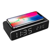 Gembird Digital alarm clock with wireless charging function Black  Dac-Wpc-01 8716309107778