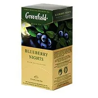 Greenfield Blueberry Nights melnā tēja 25 x 1.5G.  Gf00996