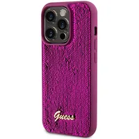 Guess Sequin Script Logo Case for iPhone 14 Pro Magenta  Guhcp14Lpsfdgsf 3666339172992