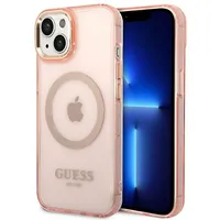 Guess Translucent Magsafe Compatible Case for iPhone 14 Plus Pink  Guhmp14Mhtcmp 3666339069674