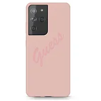 Guhcs21Llsvspi Guess Silicone Vintage Cover for Samsung Galaxy S21 Ultra Pink  3700740496084
