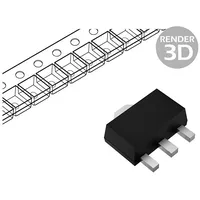 Ic voltage regulator Ldo,Linear,Fixed 5V 0.2A Sot89 Smd 2  Ap2204R-5.0Trg1