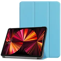 iLike Tri-Fold Plāns Eko-Ādas Statīva Maks Samsung Galaxy Tab S9 Fe X510 Wi-Fi / X516B 5G Debesu zila  Ilk-Trc-S13-Sb 4752192080228