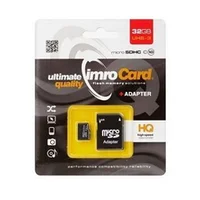 Imro atmiņas karte 32Gb microSDHC cl. 10 Uhs-3  adapteris Microsd10/32Gadpuhs-3 5902768015584