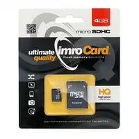 Imro atmiņas karte 4Gb microSDHC cl. 10  adapteris Microsd10/4G Adp 5902768015157