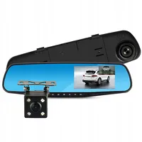 iWear Gt5 2In1 Spogulis  Hd Auto Dvr Video reģistrātors 170 priekšā aizmugurē G-Sensor 1080P 4.3 Lcd Melna Iwear-Gt5 4752128067002