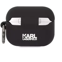 Karl Lagerfeld 3D Logo Nft Head Silicone Case for Airpods Pro Black Klaprunikk  3666339087814