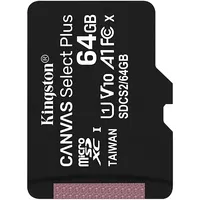 Kingston memory card 64Gb microSDXC Canvas Select Plus cl. 10 Uhs-I 100 Mb s  Sdcs2/64Gbsp 0740617298963