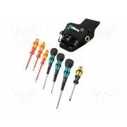 Screwdriver universal-set Phillips,Slot belt pouch 8Pcs.  Wera.05136033001 05136033001