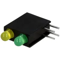 Led in housing yellow/green 3Mm No.of diodes 2 2Ma 40  L-7104Ge/1Ly1Lgd L-7104Ge/1Ly1Lgd-Rv