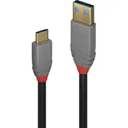 Lindy 0.5M Usb 3.2 Type A to C Cable, 10Gbps, Anthra Line  36910 4002888369107 275310