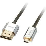 Lindy Cromo Slim High Speed Hdmi to Micro Cable with Ethernet, 0.5M  41680 4002888416801 204698