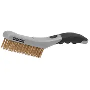 Metāla birste, misiņa, 4 rindas, plastmasas rokturis Kreator  Krt561006 5400338066306