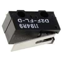 Microswitch Snap Action 1A/125Vac 0.5A/30Vdc with lever Spdt  D2F-Fl-D