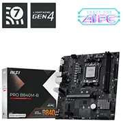 Msi Pro B840M-B  Processor family Amd socket Am5 Ddr5 Supported hard disk drive interfaces Sata, M.2 Number of Sata connectors 4 4711377360166