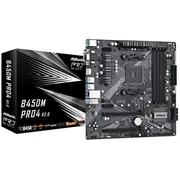 Pagrindinė plokštė Asrock B450M Pro4 R2.0 Amd B450 Am4 micro Atx  4710483932793 Mbar-479