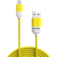 Pantone Mfi cable Usb - Lightning 1,5M 2,4A Pt-Lcs001-5 Yellow 102C  4713213361054