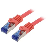 Patch cord S/Ftp 6A stranded Cu Lszh red 10M 26Awg -2075C  C6A094S