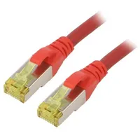 Patch cord S/Ftp 6A stranded Cu Lszh red 3M 26Awg  Dk-1644-A-030/R