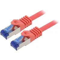 Patch cord S/Ftp 6A stranded Cu Lszh red 5M 26Awg -2075C  C6A074S