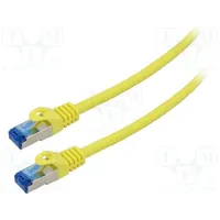 Patch cord S/Ftp 6A stranded Cca Lszh yellow 0.5M 26Awg  Pcf6A-10Cc-0050-Y