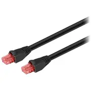 Patch cord U/Utp Cat 6 Rj45 plug,both sides Cu 40M Pe black  U/Utp6-Cu-400-O 55436