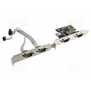 Pc extension card Pcie D-Sub 9Pin male x4,PCIe 050C  Pce-Db9-004