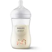 Philips Avent barošanas pudelīte Natural Response Giraffe 260 ml, vidējas plūsmas knupītis, 1M  Scy903/66 8710103989691