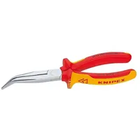 Pliers insulated,curved,half-rounded nose steel 200Mm  Knp.2626200 26 200
