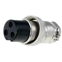 Plug microphone female Pin 3 for cable straight  Mic323