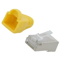 Plug Rj45 Pin 8 Cat 5E shielded,with protection gold-plated  Log-Mp0015 Mp0015