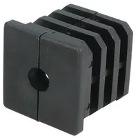 Plugs for feet fastening,for profiles Body black H 37Mm  Nde.q-40X1.5-M10 430791