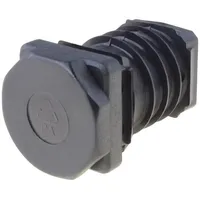 Plugs for profiles Body black H 34Mm Mat polyamide L 25Mm  Nda.q-25-M12X30 430411