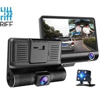 Riff Full Hd Auto Video Reģistrātors Dvr G-Sensors ar 3 Kamerām un atpakaļskata Lcd 4 Melna  Rf-Vr-Fullhd-Dvr-4 4752219006958