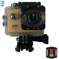 Riff Spk-1 Ultra Hd 4K 16Mpix Wi-Fi Sporta Kamera ar 2 Lcd Pulti Amp 8X Fiksācijas komplektu Zelta  Rf-Spk1-Gold 4752219007962