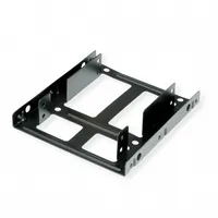 Roline Hdd/Ssd Mounting Adapter, 3.5 inch frame for 2X 2.5 Hdd/Ssd, metal, black  16.01.3008