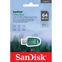 Sandisk dysk Ultra Eco Usb 3.2 64Gb 100Mb s  Sdcz96-064G-G46 0619659196097