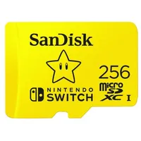 Sandisk microSDXC card for Nintendo Switch 256Gb, up to 100Mb/S Read, 60Mb/S Write, U3, C10, A1, Uhs-1 Ean619659173869 Sdsqxao-256G-Gnczn  619659173869
