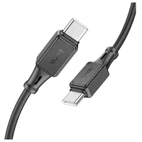 Silicone Cable Hoco Type-C - Type-C, 60W, black, 1M  Ca914814 6942007604093