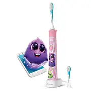 Sonicare zobu birste bērniem ar bluetooth un 8 maināmiem  dizainiem, rozā Hx6352/42 8710103948469