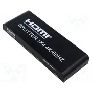 Splitter Hdmi 2.0 Pnp black Input Dc socket,HDMI socket  Qoltec-51799 51799