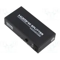 Splitter Hdmi 1.4 black Input Dc socket,HDMI socket  Qoltec-52355 52355