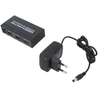 Splitter Hdmi 2.0 black Input Dc socket,HDMI socket  Qoltec-52356 52356