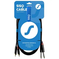 Ssq Rcajm5 - Cable 2X Rca Jack Mono 6,3 mm 3 m Black  Ss-1430 5907688758825 Nglssqkab0080