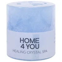 Svece Healing Crystal Spa, D6.8Xh7.2Cm, gaiši zils  smaržas- okeāns 80074 4741243800748