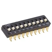 Switch Dip-Switch Poles number 10 On-Off 0.025A/24Vdc Pos 2  A6S-0104-H