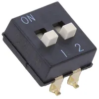 Switch Dip-Switch Poles number 2 On-Off 0.025A/24Vdc Pos  A6Sn-2104 A6Sn2104