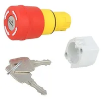 Switch emergency stop with key 22Mm Stabl.pos 2 red none  704.066.2