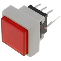 Switch keypad Pos 2 Dpdt 0.1A/30Vdc red Led Tht 1.5N  Pb6133Fbl-1